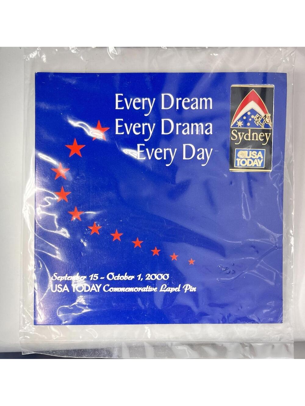 Sydney 2000 USA TODAY Olympic Pin – Commemorative Lapel Pin w/ Card NEW